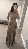 Tweed Kelli Longsleeve Turtleneck With Skirt Set